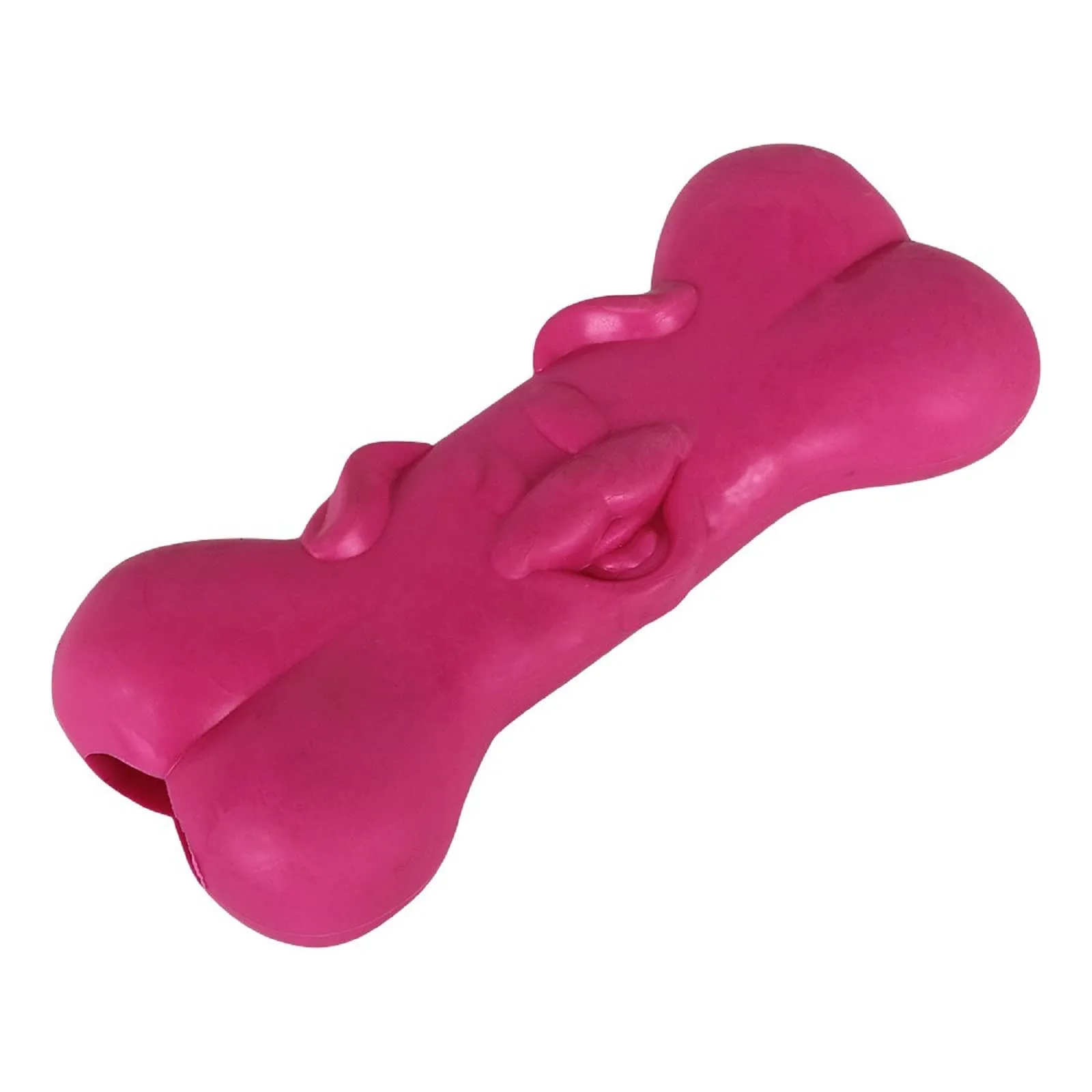 Squeaky Vinyl Toy Bone with Paw