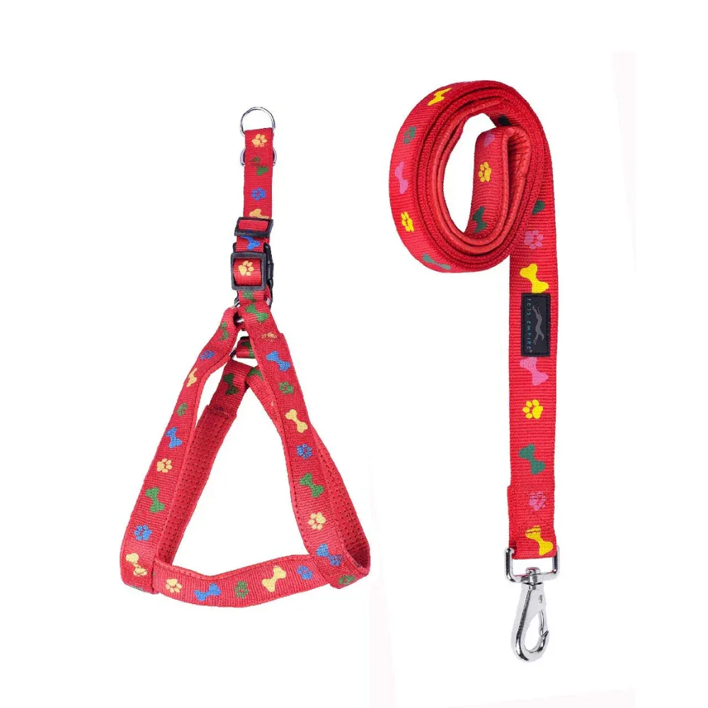 Printed Nylon Harness with Leash