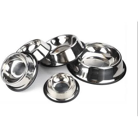 Bella Dog Bowl with Fixed Black Rubber Base