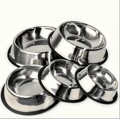 Bella Dog Bowl with Fixed Black Rubber Base