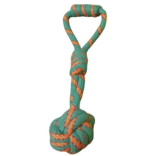 Polyester-Cotton Rope Ball with Handle Toy
