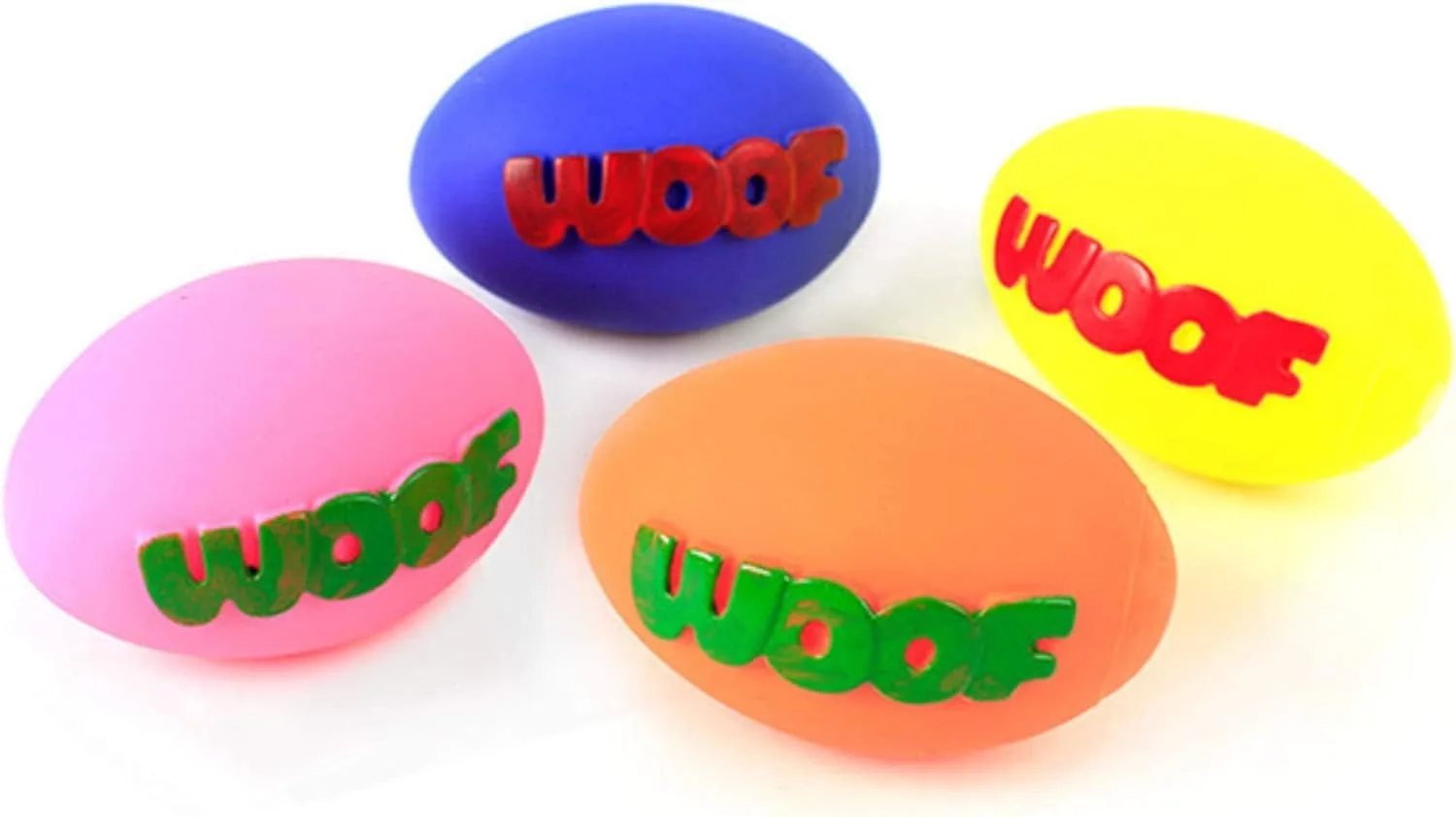 Squeaky Vinyl Toy Woof Rugby