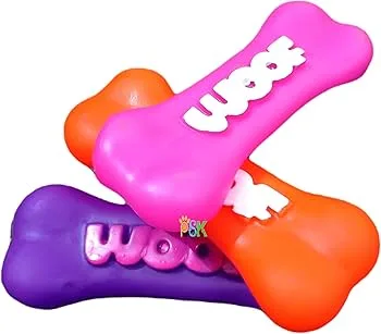 Squeaky Vinyl Toy Woof Bone